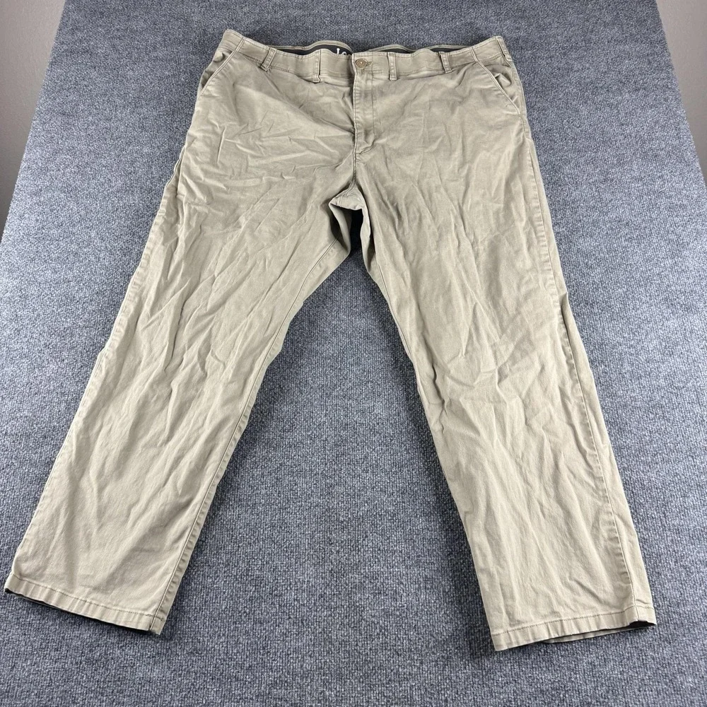 Lee Extreme Motion Pants Mens 46x31 Beige Straight Stretch Chino Workwear